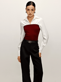 Two Tone Panel Polo Gömlek - Phentora