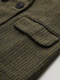 Haki Ekose Desenli Blazer Ceket - Phentora