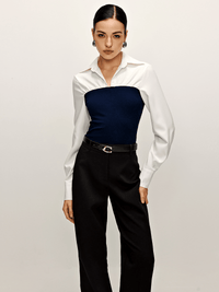 Two Tone Panel Polo Gömlek - Phentora