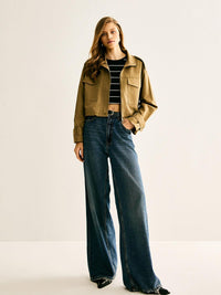 Bold Military Crop Ceket - Phentora