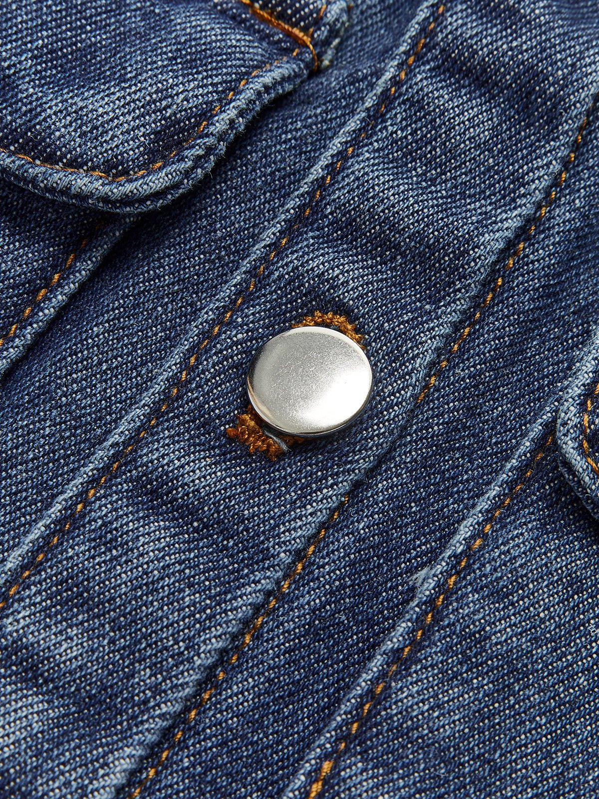 Denim Pockets Turn Down Collar Yelek - Phentora