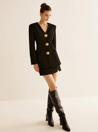 Altın Grace Blazer Ceket - Phentora