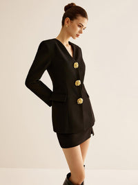 Altın Grace Blazer Ceket - Phentora