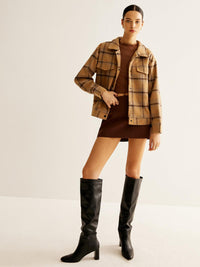 Rustic Ekose Overshirt Ceket - Phentora
