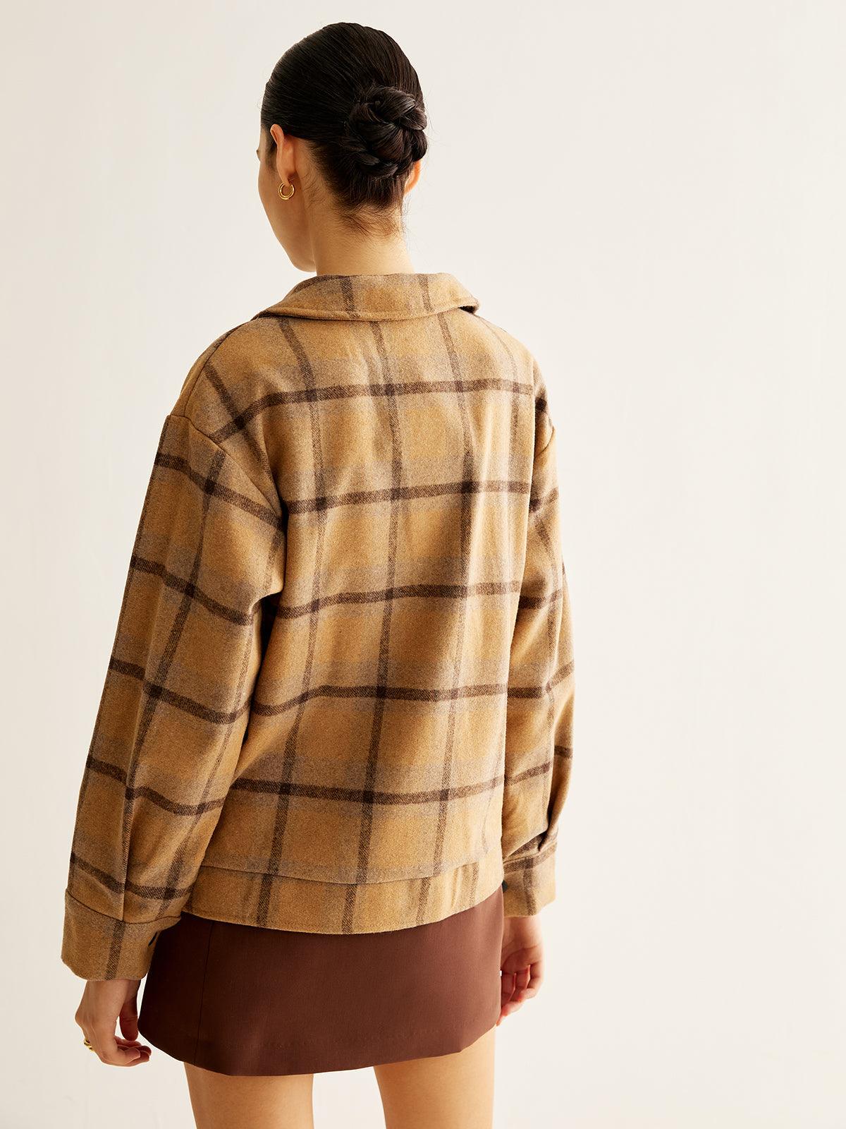 Rustic Ekose Overshirt Ceket - Phentora