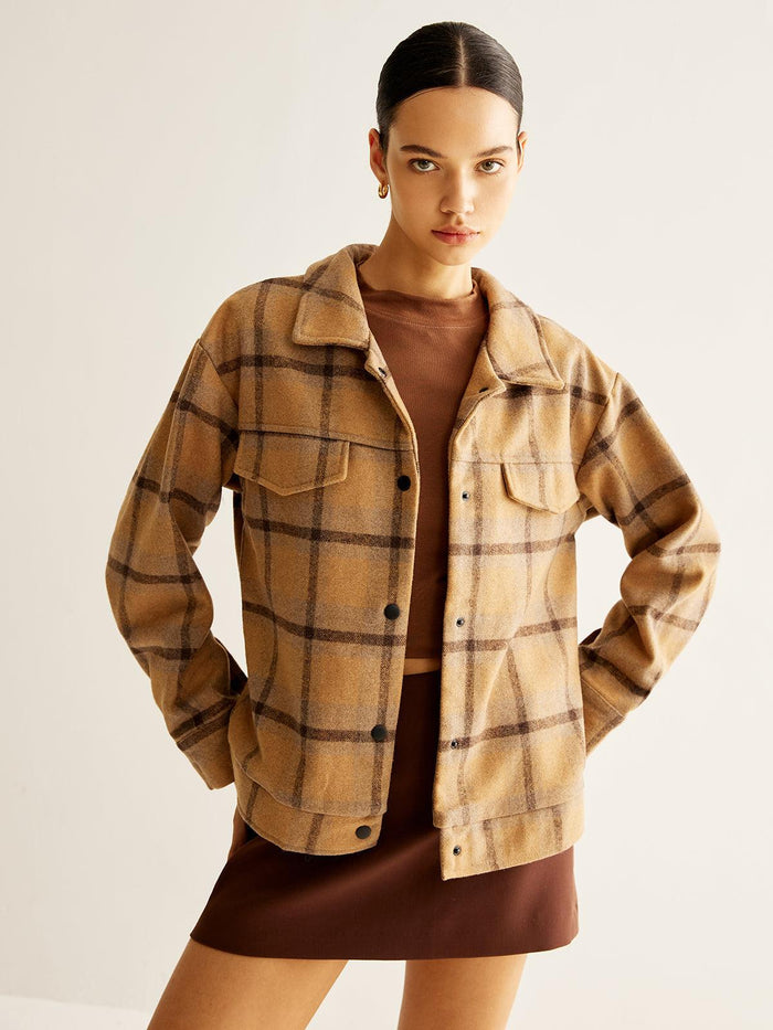 Rustic Ekose Overshirt Ceket - Phentora
