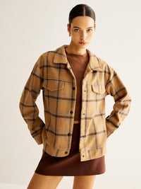 Rustic Ekose Overshirt Ceket - Phentora