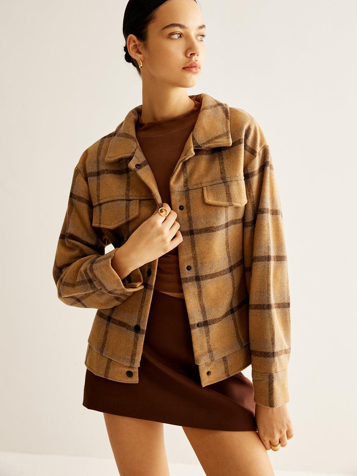 Rustic Ekose Overshirt Ceket - Phentora