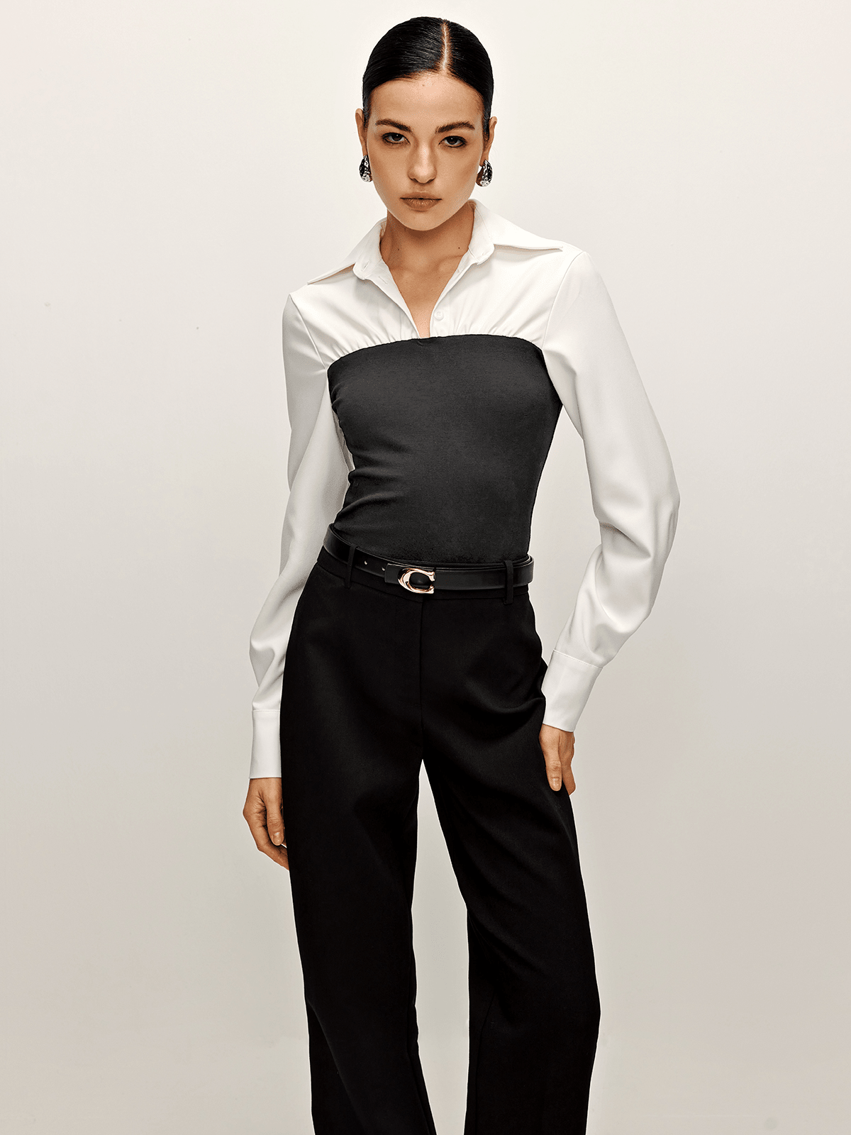 Two Tone Panel Polo Gömlek - Phentora