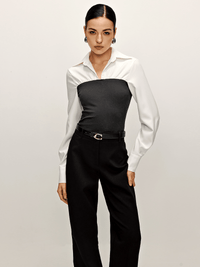 Two Tone Panel Polo Gömlek - Phentora