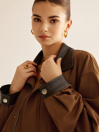 Modern Luxe Kontrast Ceket - Phentora