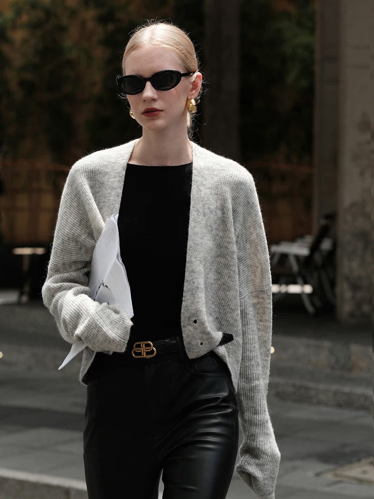 Düğmeli Slouchy Hırka - Phentora