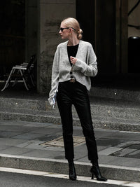 Düğmeli Slouchy Hırka - Phentora