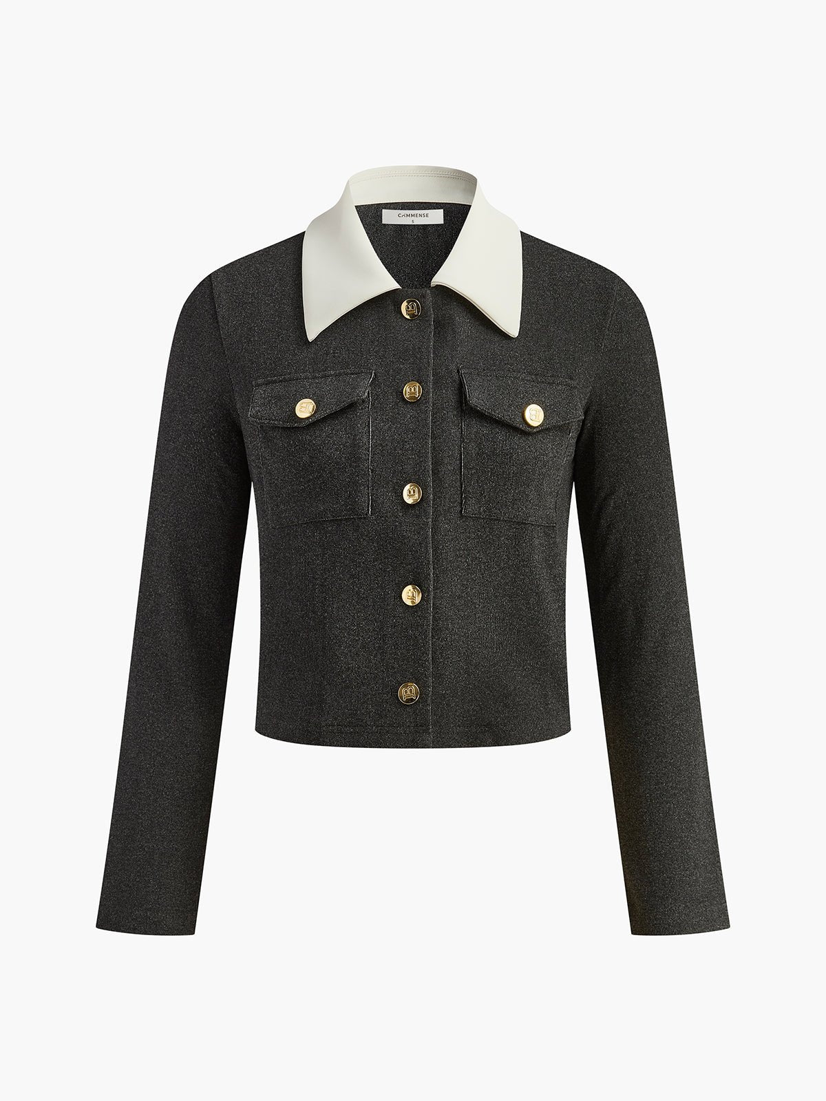 Zıt Yaka Düğmeli Küçük Beden Blazer - Phentora