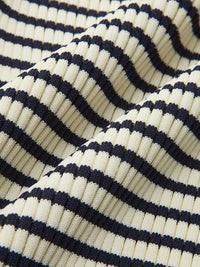 Striped Fırfırlı - Sleeve Triko Üst - Phentora