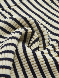 Striped Fırfırlı - Sleeve Triko Üst - Phentora