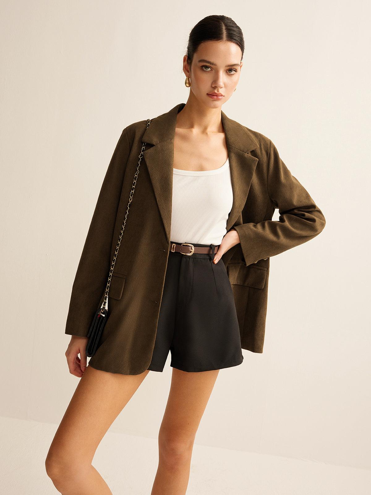 Earth Tone Blazer Ceket - Phentora
