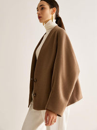 Mocha Essence Wool Ceket - Phentora