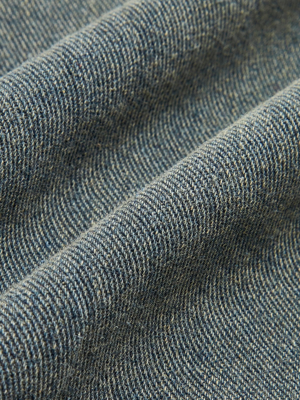 Vintage Contrast Trim Yakalı Denim Ceket - Phentora