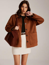 Rustic Charm Bol Kesim Ceket - Phentora