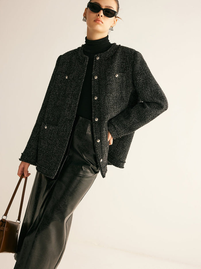 Yün Karışımlı Çok Amaçlı Tweed Ceket - Phentora