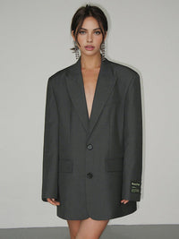 Antrasit Bol Kesim Blazer Ceket - Phentora