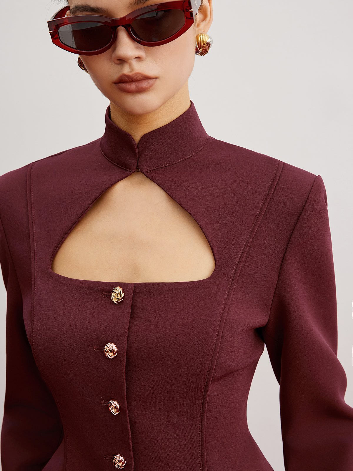 Omuz Pedli Kesik Slim Kesim Blazer - Phentora
