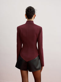 Omuz Pedli Kesik Slim Kesim Blazer - Phentora