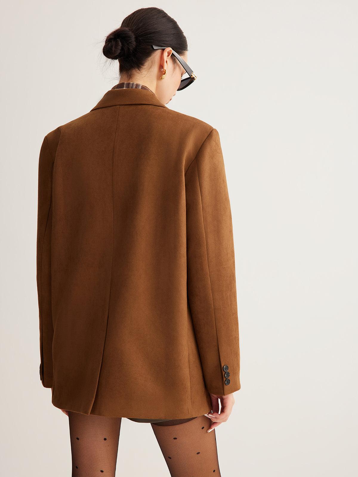 Vintage Caramel Kruvaze Ceket - Phentora