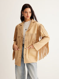 Boheme Püskül Süet Blazer - Phentora