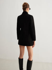 Düz Düğmeli Dik Yaka Blazer - Phentora