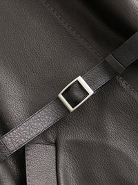 Obsidian Kemerli Deri Blazer - Phentora