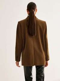 Rust Harmony Kadife Blazer - Phentora