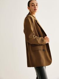 Rust Harmony Kadife Blazer - Phentora