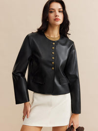 Luxe Elegance Deri Ceket - Phentora