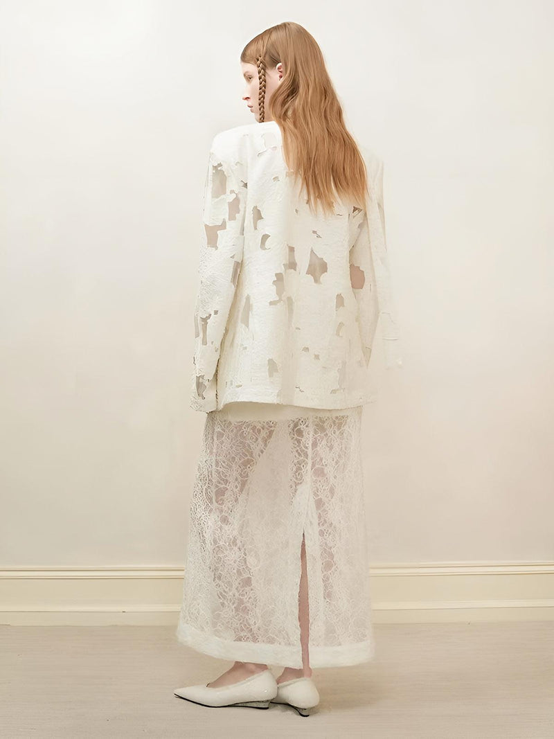 Ethereal Lace Blazer Ceket - Phentora