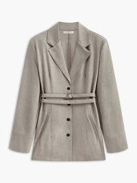 Şık Kuşaklı Düğmeli Blazer - Phentora