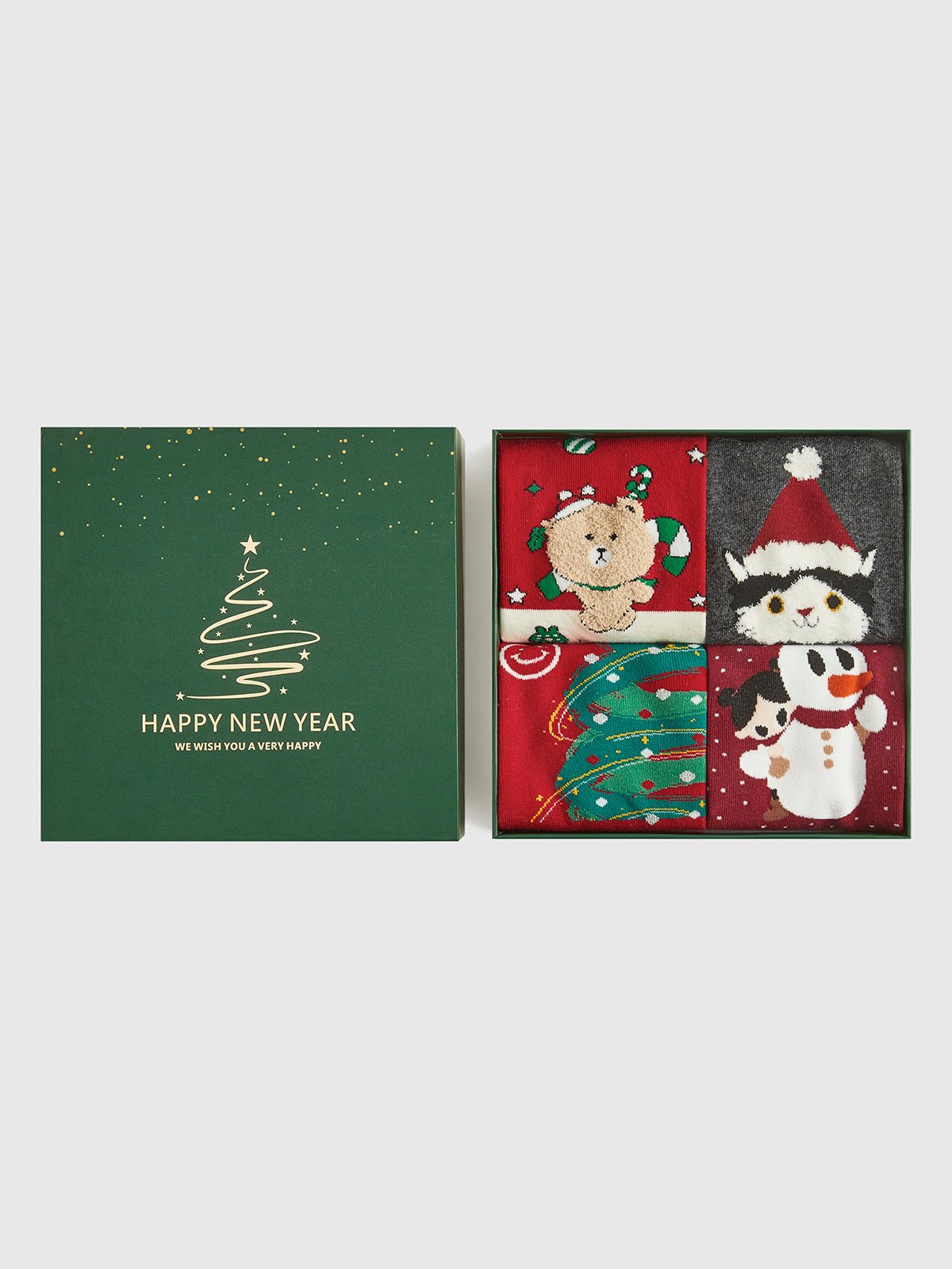Karikatürlü Noel Hediyelik Kutusu ve Çoraplar - Phentora