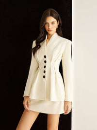Şık Kloş Düğmeli Blazer - Phentora