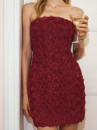 Romance Rosette Straplez Elbise - Phentora