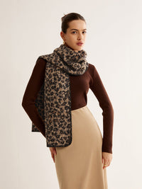 Leopar Desenli Minky Şal - Phentora