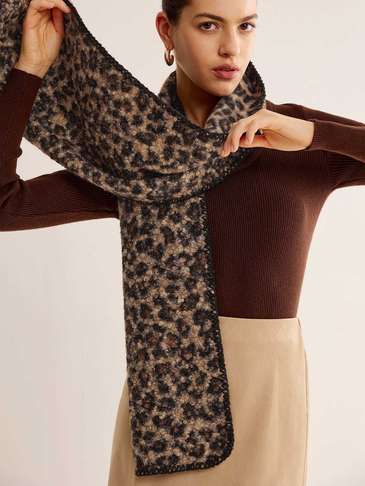 Leopar Desenli Minky Şal - Phentora