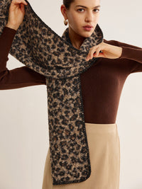 Leopar Desenli Minky Şal - Phentora