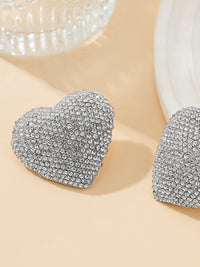 Swarovski Taşlı Kalp Kulak Damlası Küpeler - Phentora