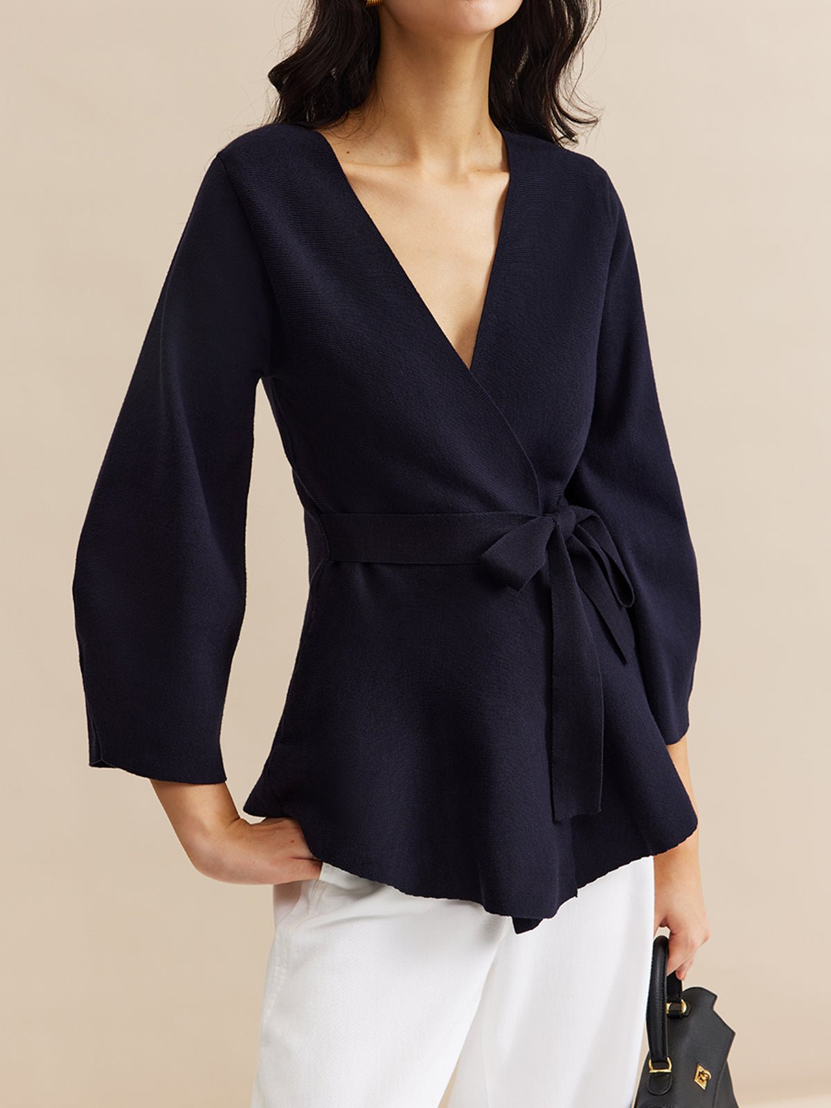Minimalist Wrap Hırka With Belt - Phentora