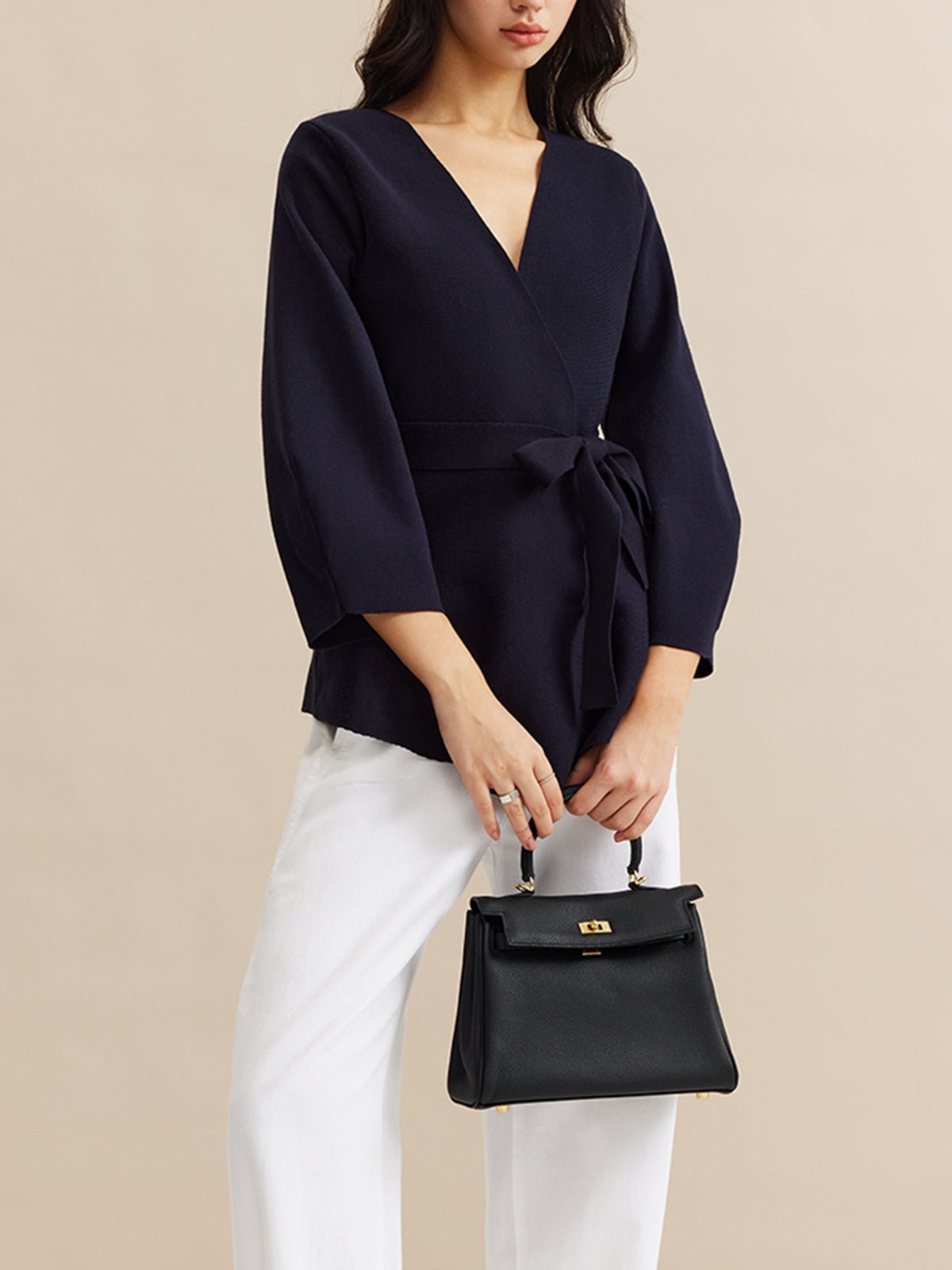 Minimalist Wrap Hırka With Belt - Phentora
