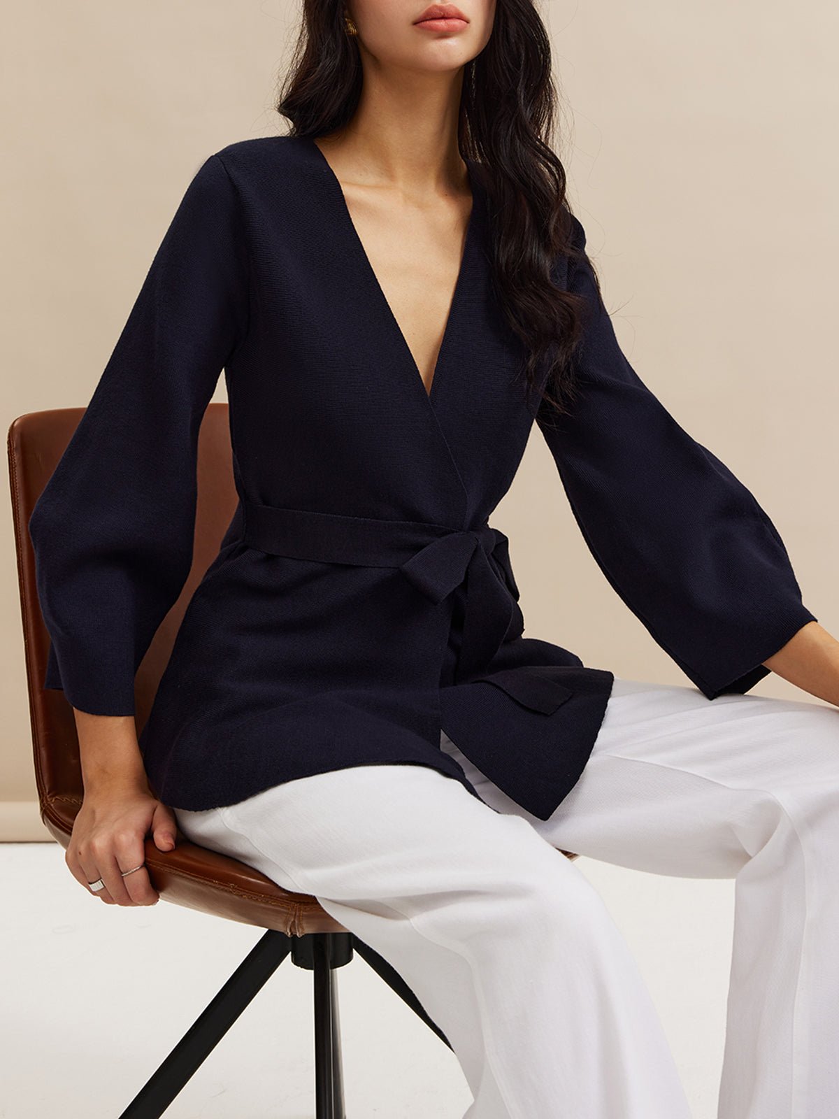 Minimalist Wrap Hırka With Belt - Phentora