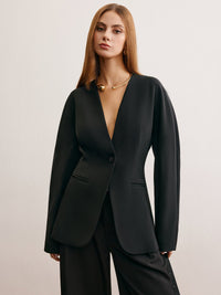 Fonksiyonel Bölmeli Düğmeli Blazer - Phentora