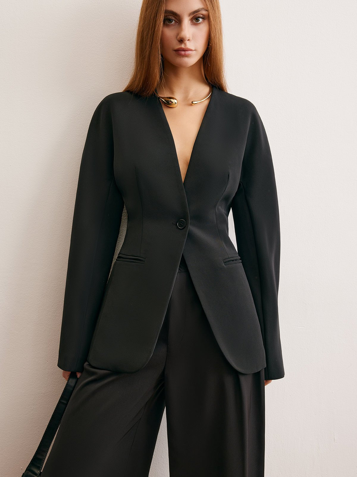 Fonksiyonel Bölmeli Düğmeli Blazer - Phentora