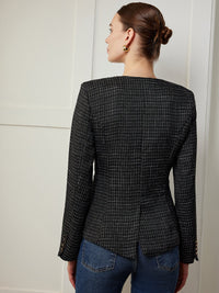 Şık Ekose Düğmeli Slim Kesim Fit Ceket - Phentora